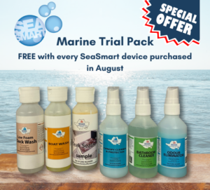 trial pack of six marine cleaning products